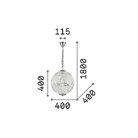 Luxor 6 Lámpara colgante Ideal Lux LUXOR SP6