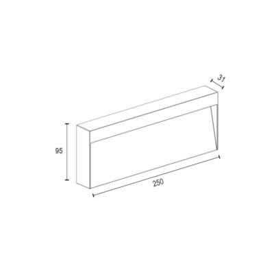 Ortho Horizon Aplique De Pared De Exterior PerLighting