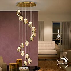 Rocio 14 - Oro - Lámpara colgante - Schuller - PerLighting Tienda de lamparas e iluminación online