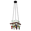Colgante Bodega 1xe27 Marron Rustico 8 Botellas - PerLighting Tienda de lamparas e iluminación online
