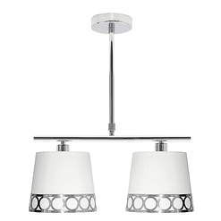 Lampara Dalia 2xe14 Blanco/plata - PerLighting Tienda de lamparas e iluminación online