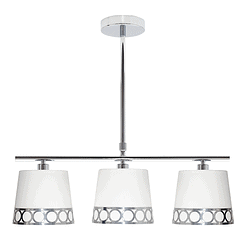 Lampara Dalia 3xe14 Blanco/plata - PerLighting Tienda de lamparas e iluminación online