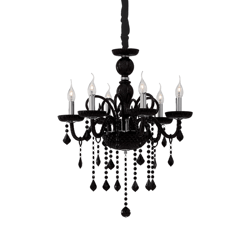 GIUDECCA - Lámpara colgante 6 Luces - Negro - Ideal Lux - PerLighting Tienda de lamparas e iluminación online