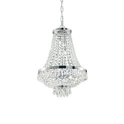 CAESAR - Lámpara colgante 6 Luces - Cromo - Ideal Lux - PerLighting Tienda de lamparas e iluminación online