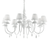 BLANCHE - Lámpara colgante 8 Luces - Blanco - Ideal Lux - PerLighting Tienda de lamparas e iluminación online