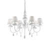 BLANCHE - Lámpara colgante 6 Luces - Blanco - Ideal Lux - PerLighting Tienda de lamparas e iluminación online
