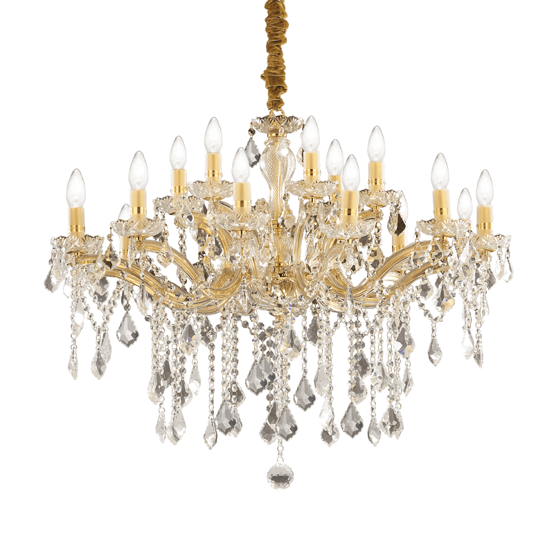FLORIAN - Lámpara colgante 18 Luces - Oro - Ideal Lux - PerLighting Tienda de lamparas e iluminación online