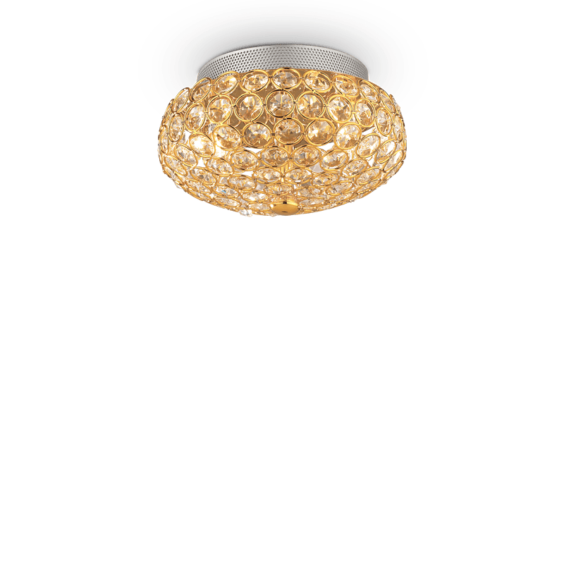 King 3 - Plafón - Oro - Ideal Lux - PerLighting Tienda de lamparas e iluminación online