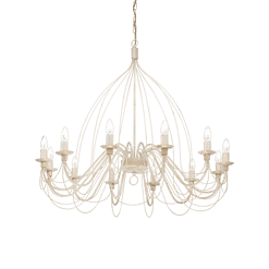 CORTE - Lámpara colgante 12 Luces - Blanco ANT - Ideal Lux - PerLighting Tienda de lamparas e iluminación online