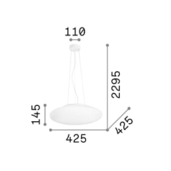 Smarties 40 - Lámpara colgante - Blanco - Ideal Lux - PerLighting Tienda de lamparas e iluminación online