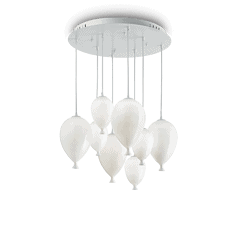 CLOWN - Lámpara colgante 8 Luces - Blanco - Ideal Lux - PerLighting Tienda de lamparas e iluminación online