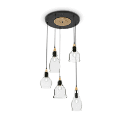 GRETEL - Lámpara colgante 5 Luces - Negro - Ideal Lux - PerLighting Tienda de lamparas e iluminación online