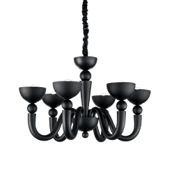 BON BON - Lámpara colgante 6 Luces - Negro - Ideal Lux - PerLighting Tienda de lamparas e iluminación online
