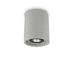Oak Round - Plafón - Cemento - Ideal Lux - PerLighting Tienda de lamparas e iluminación online