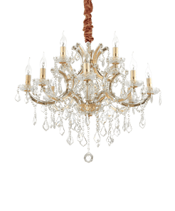 Napoleon 12 - Lámpara colgante - Oro - Ideal Lux - PerLighting Tienda de lamparas e iluminación online