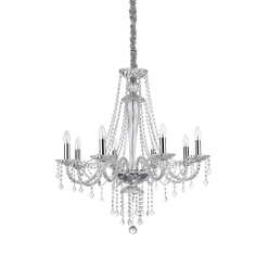 AMADEUS - Lámpara colgante 8 Luces - Transparente - Ideal Lux - PerLighting Tienda de lamparas e iluminación online