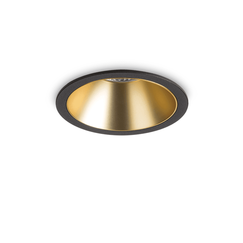 GAME - Empotrable de techo 1 Luz - Negro Oro - Ideal Lux - PerLighting Tienda de lamparas e iluminación online