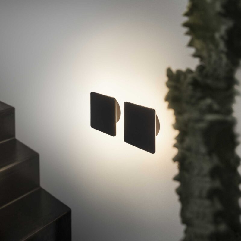 Cover 15 Square - Aplique de pared - Negro - Ideal Lux