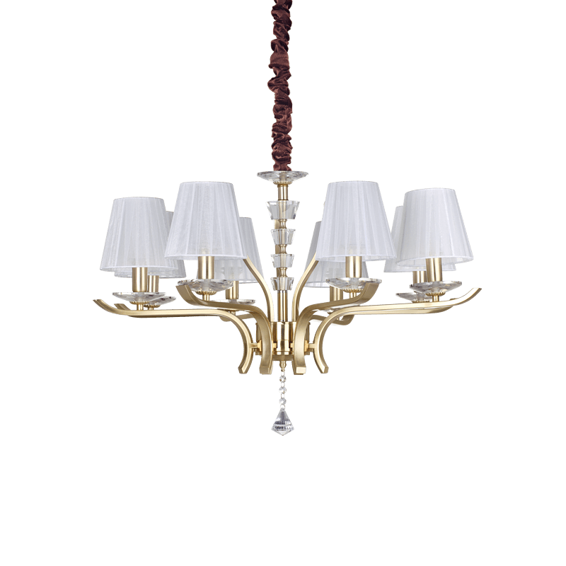 Pegaso 8 - Lámpara colgante - Latón - Ideal Lux - PerLighting Tienda de lamparas e iluminación online