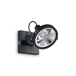 GLIM - Plafón 1 Luz - Negro - Ideal Lux - PerLighting Tienda de lamparas e iluminación online