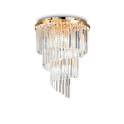 CARLTON - Plafón 12 Luces - Oro - Ideal Lux - PerLighting Tienda de lamparas e iluminación online