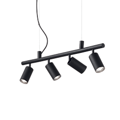 DYNAMITE - Lámpara colgante 4 Luces - Negro - Ideal Lux - PerLighting Tienda de lamparas e iluminación online