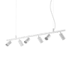 DYNAMITE - Lámpara colgante 6 Luces - Blanco - Ideal Lux - PerLighting Tienda de lamparas e iluminación online