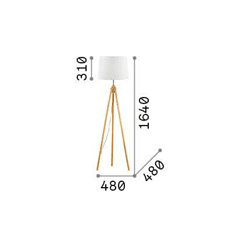 York - Lámpara de pie - Blanco - Ideal Lux - PerLighting Tienda de lamparas e iluminación online