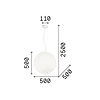 Mapa Bianco 50 - Lámpara colgante - Ideal Lux - PerLighting Tienda de lamparas e iluminación online