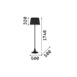 London - Lámpara de pie - Negro - Ideal Lux - PerLighting Tienda de lamparas e iluminación online
