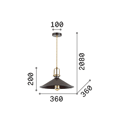 Eris 4 - Lámpara colgante - Negro - Ideal Lux