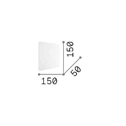 Cover 15 Square - Aplique de pared - Blanco - Ideal Lux