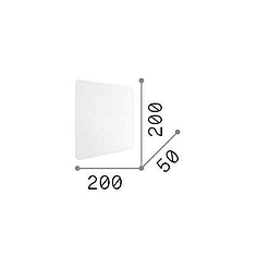 Cover 20 Square - Aplique de pared - Blanco - Ideal Lux