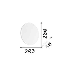 Cover 20 Round - Aplique de pared - Blanco - Ideal Lux