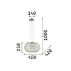 Calypso 5 - Lámpara colgante - Ideal Lux