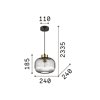 Mint 2 - Lámpara colgante - Ahumado - Ideal Lux - PerLighting Tienda de lamparas e iluminación online