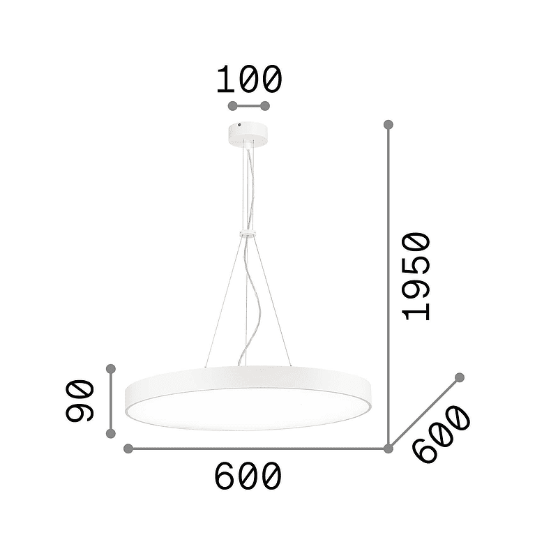 Halo 60 - Lámpara colgante - Ideal Lux