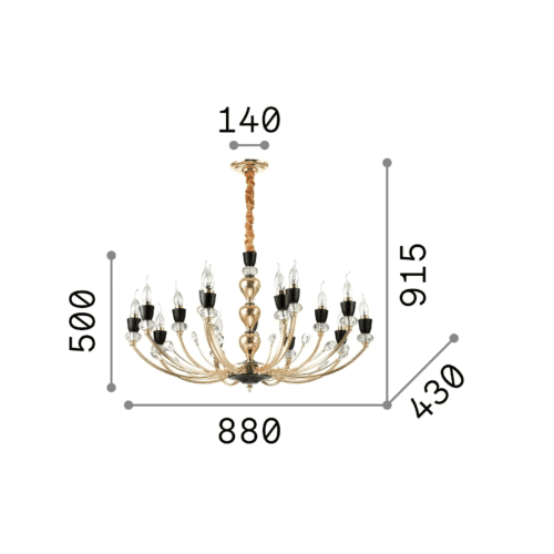 VANITY_SP15 Vanity 15 - Lámpara colgante - Ideal Lux