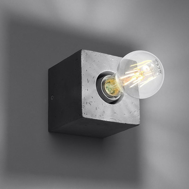 Aplique de pared Abel Cemento - Sollux Lighting - PerLighting Tienda de lamparas e iluminación online