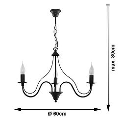 Lámpara de araña Minerwa (3 luces) - Sollux Lighting - PerLighting Tienda de lamparas e iluminación online