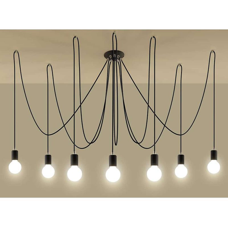 Lámpara colgante Edison (7 luces) - Sollux Lighting - PerLighting Tienda de lamparas e iluminación online