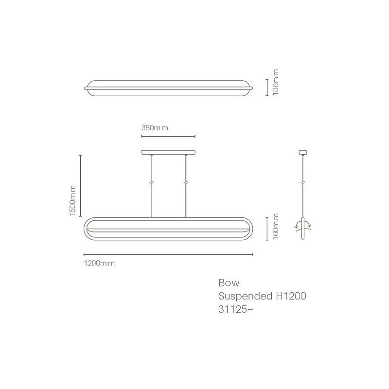 Bow H1200 - Lámpara Colgante - Nexia - PerLighting Tienda de lamparas e iluminación online