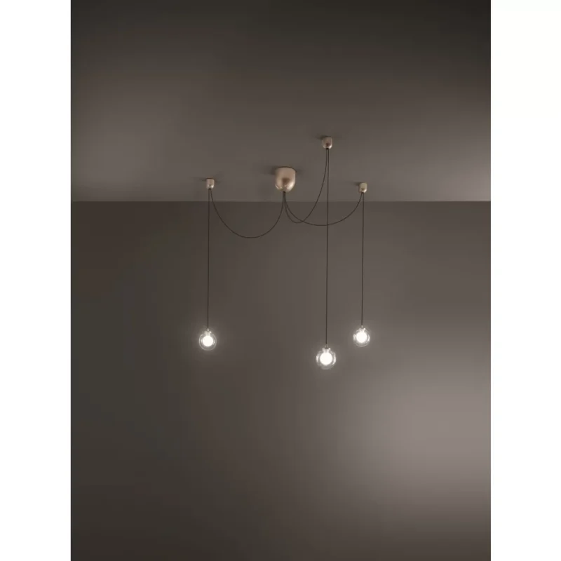 Blog 3 LED - Dorado - Lámpara colgante - Fabas Luce - PerLighting Tienda de lamparas e iluminación online