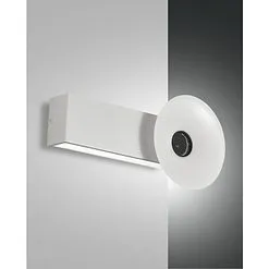 Aretha - Blanco - Aplique de pared con altavoz bluetooth - Fabas Luce - PerLighting Tienda de lamparas e iluminación online