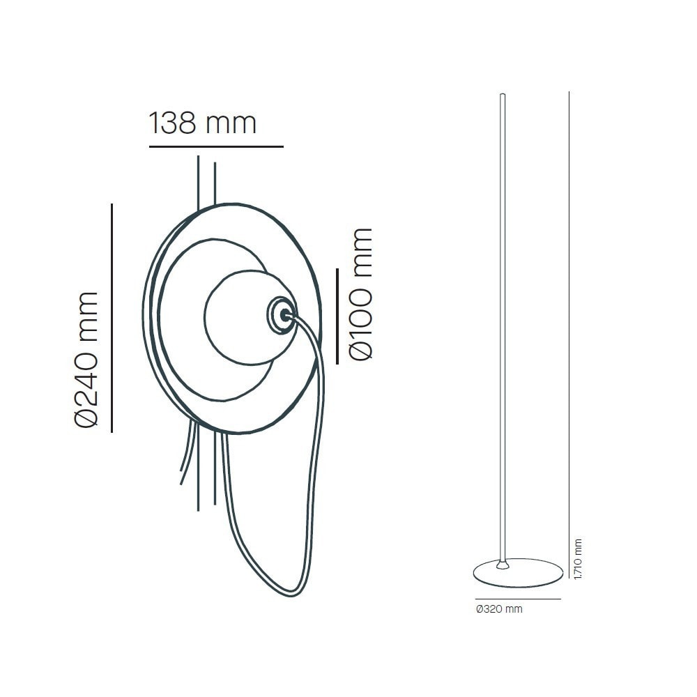Comprar lámpara de pie Helix de diseño espiral con LED integrado