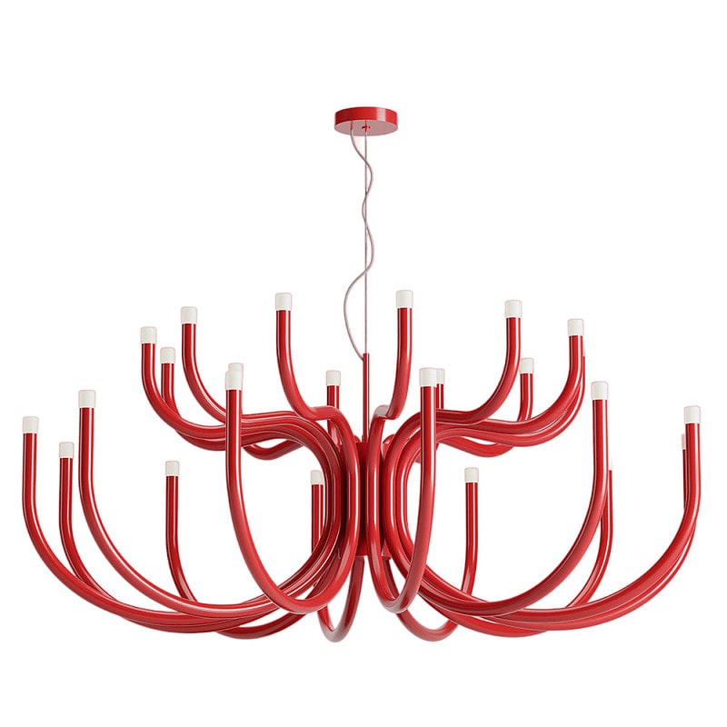 LUXOR 1250 - Lámpara colgante - Rojo Brillo - Redo