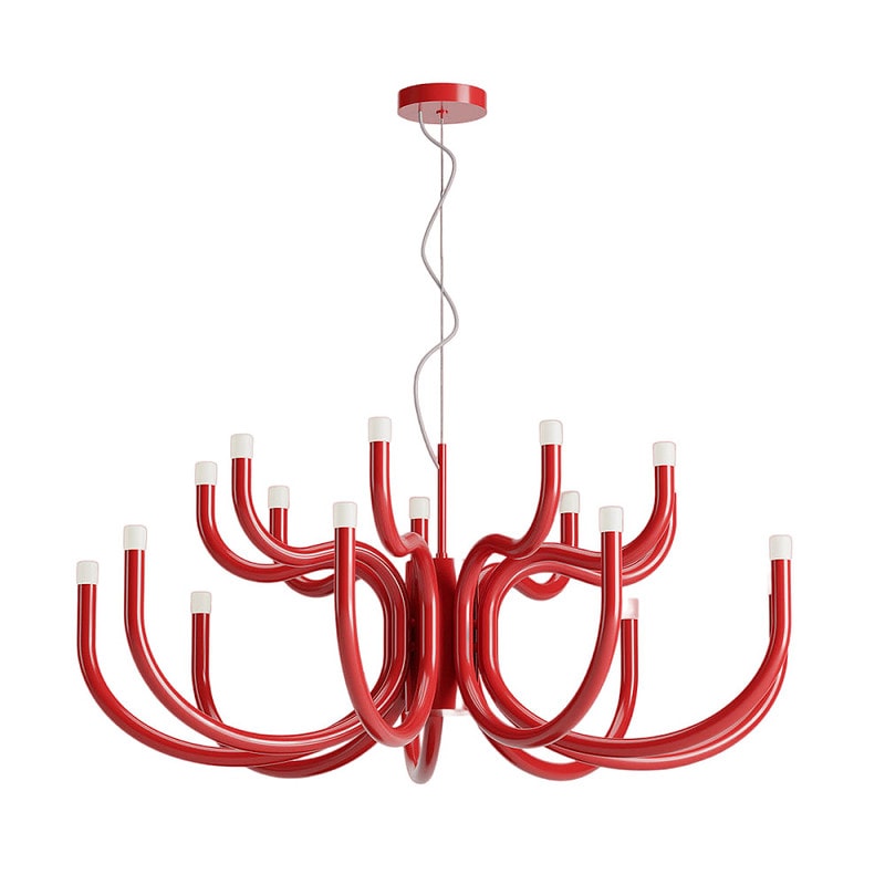 LUXOR 960 - Lámpara colgante - Rojo Brillo - Redo