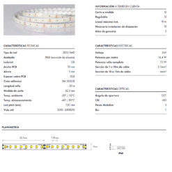 Civita - 14.4W - Varias tonalidades - IP68 - Tira Led Monocolor - Ilutrek