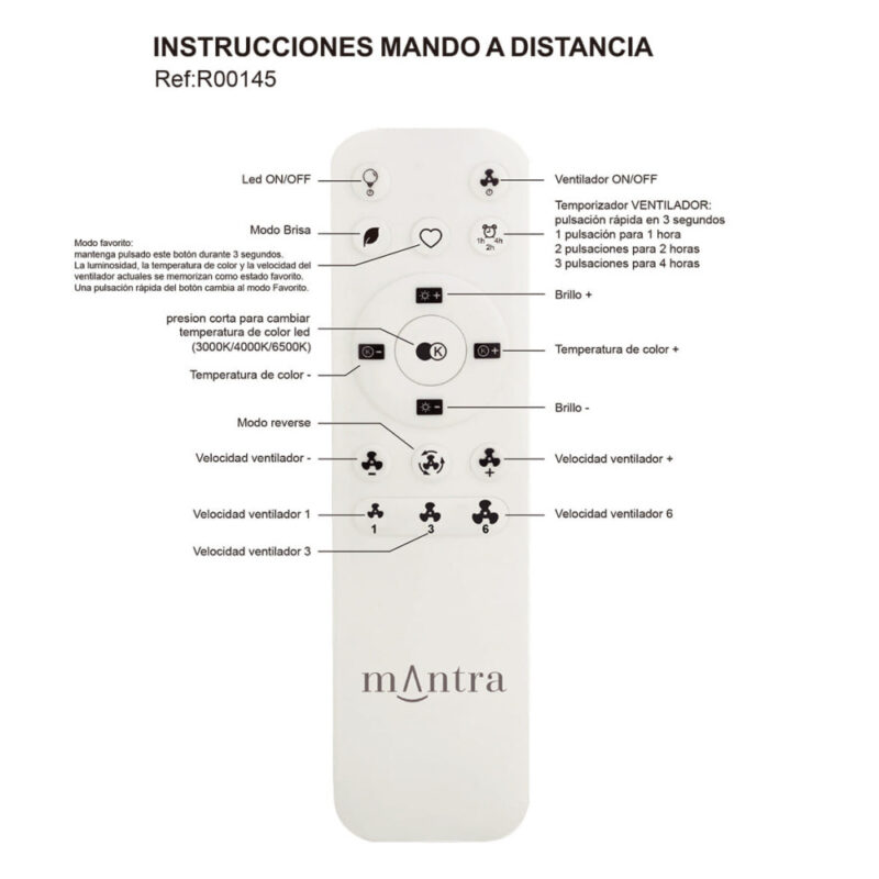 Mistral Mini - Ventilador de Techo - Blanco - Mantra