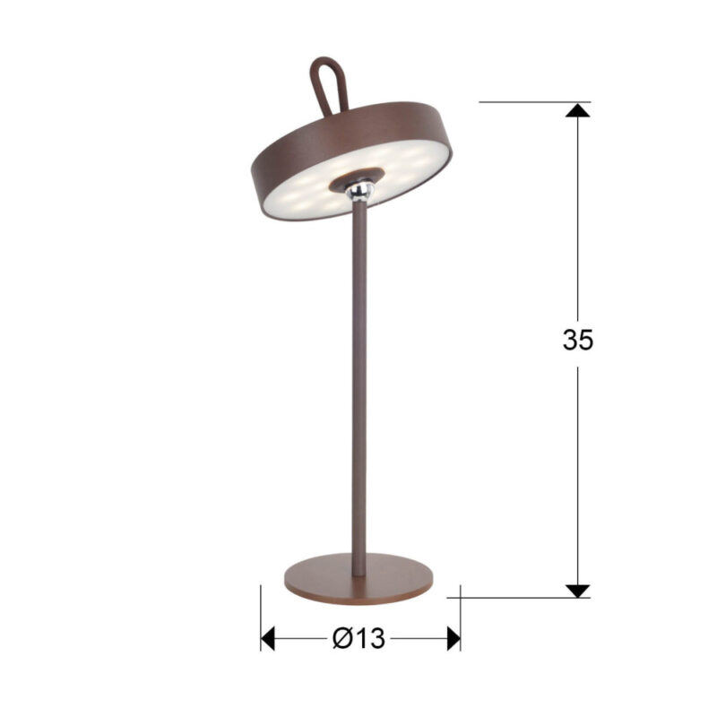 Gong - Lámpara de Sobremesa - Marrón - Schuller